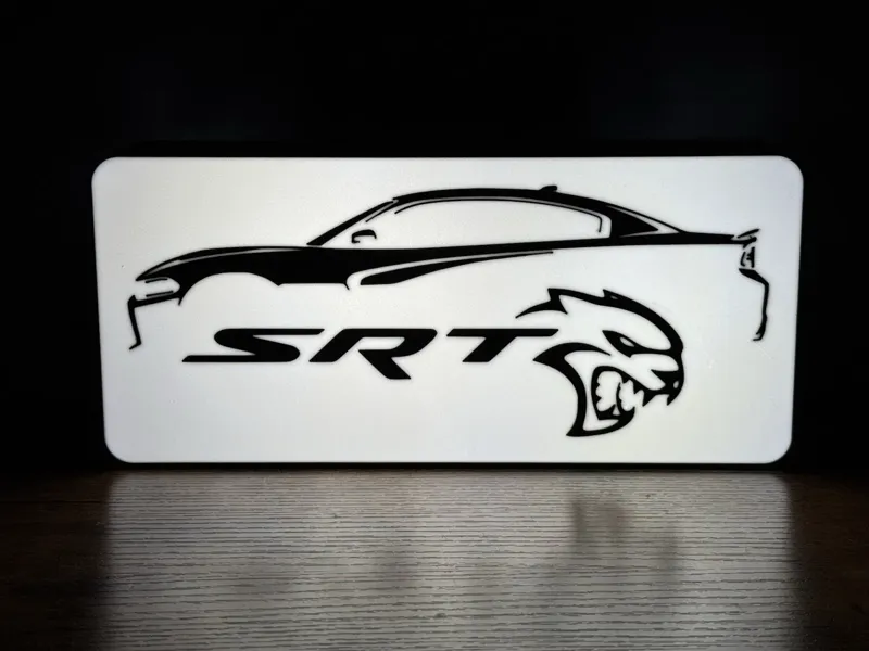 Custom Light Box Inspired By Dodge SRT Hellcat