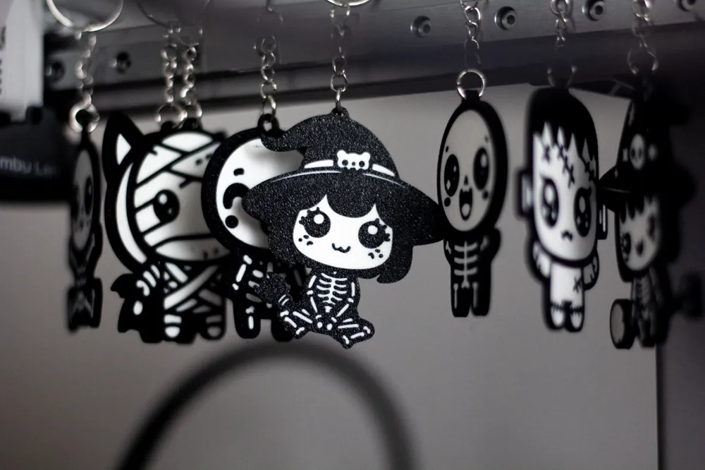Halloween Keychain Set - Free 3D Print Model - MakerWorld