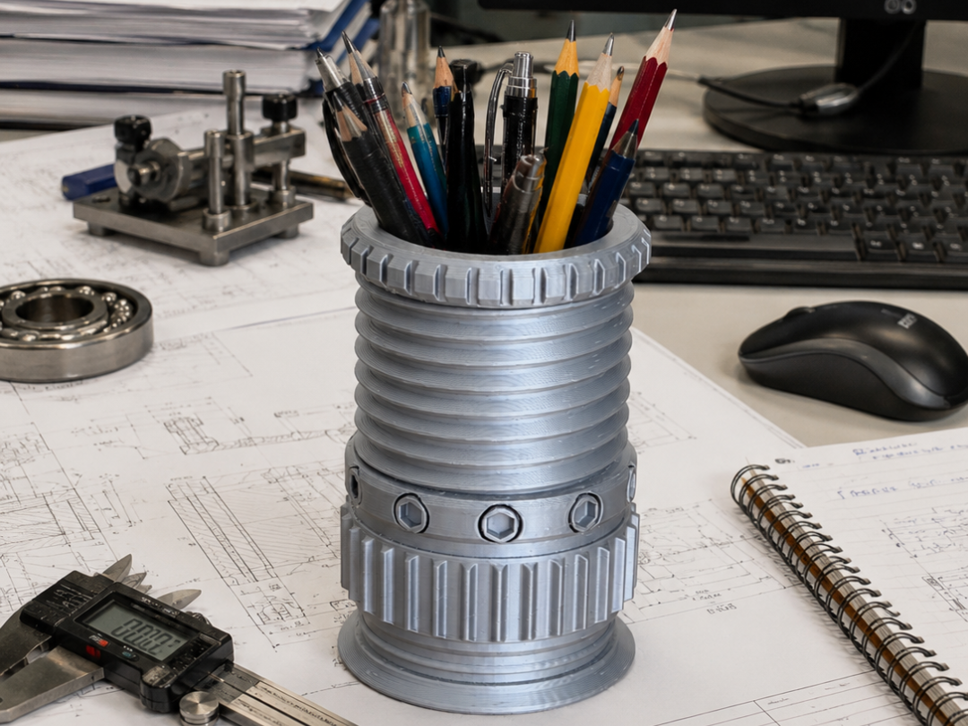 TitanBolt – Industrial Pencil & Brush Holder