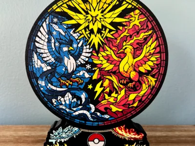 Pokemon Lightbox: Articuno, Zapdos, and Moltres