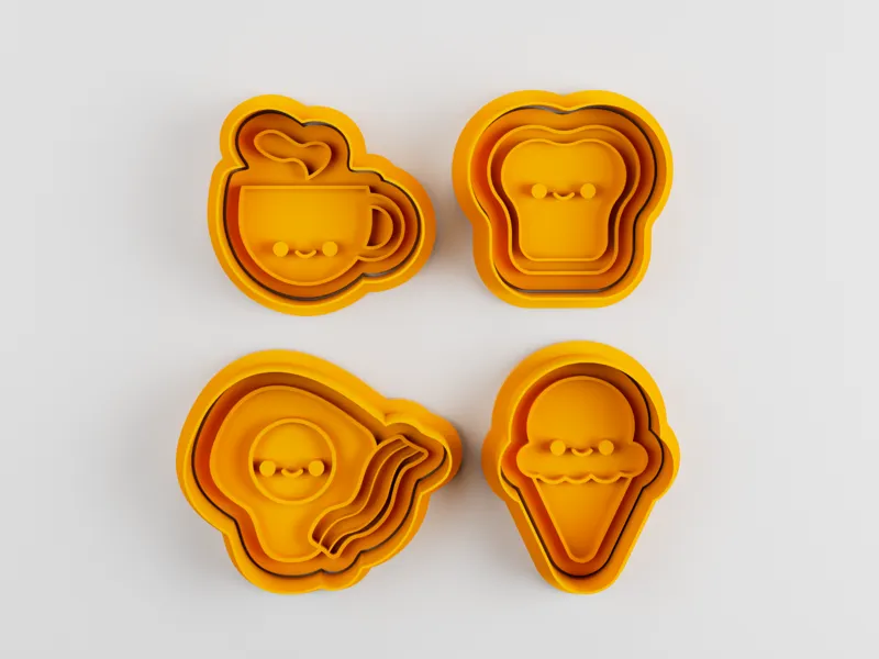Breakfast Cookie Cutter and Stamp