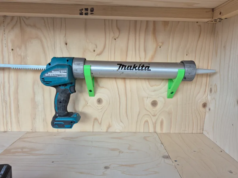 Wall mount for Makita DCG180 caulking gun