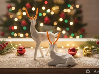 Elegant low-poly deer