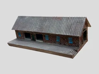 Cargo loading house for model railroad , N-Scale