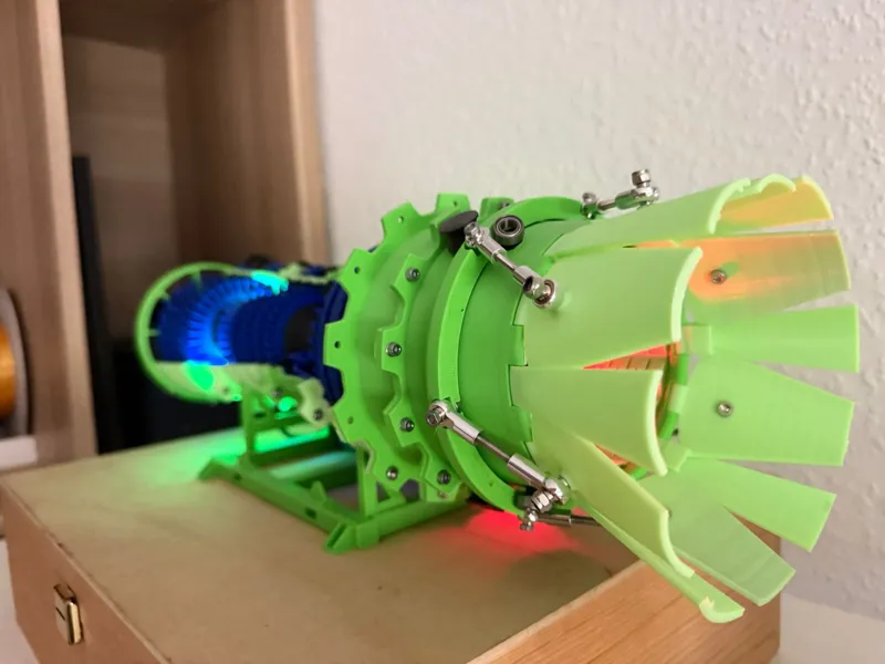 Lightbox for 3d-printable Turbojet engine