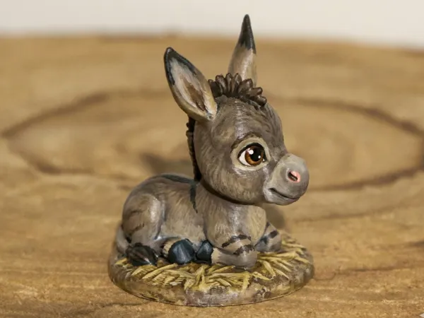 Âne pour crèche de Noël miniature