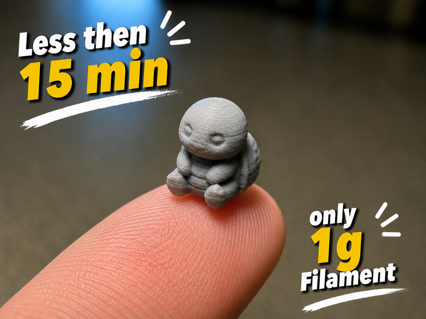 Mini Turtle – 15 Min – No Support - 1g Filament