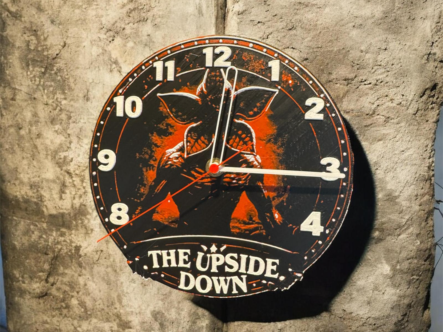Upside Down Wall Clock Inspired by Stranger Things