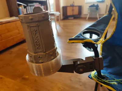 Camping chair beer mug holder - v2