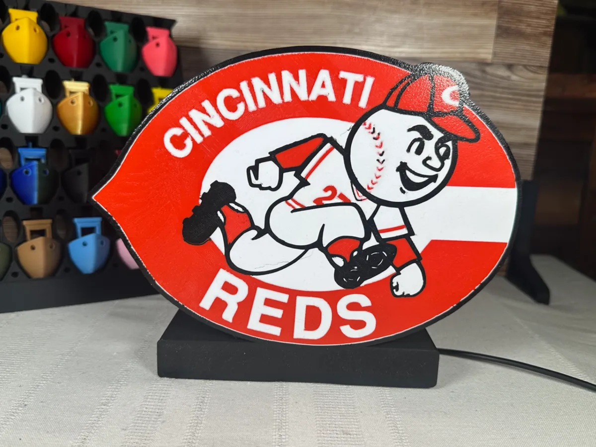 Cincinnati Reds Lightbox - Free 3D Print Model - MakerWorld