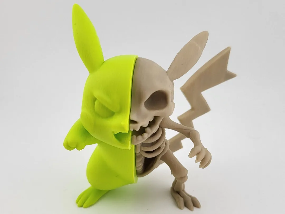 Pikachu pokemon Skeleton action Figure halloween by Mad power MakerWorld: Download Free 3D Models - 3D model önizlemesi
