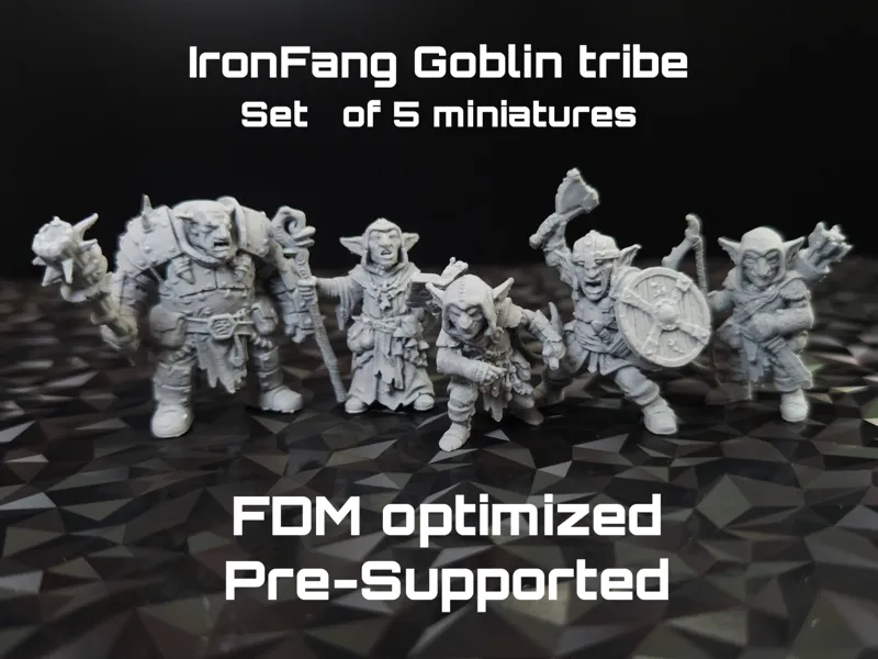 Ironfang Goblins: FDM Optimized Miniatures (25 mm)