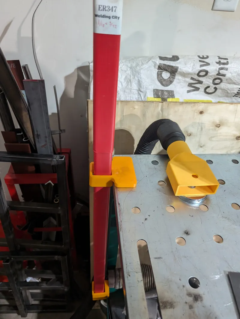TIG filler rod holder for Grizzly welding table