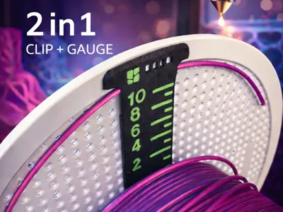 AMS Filament Clip & Gauge – Spool Clip 2in1