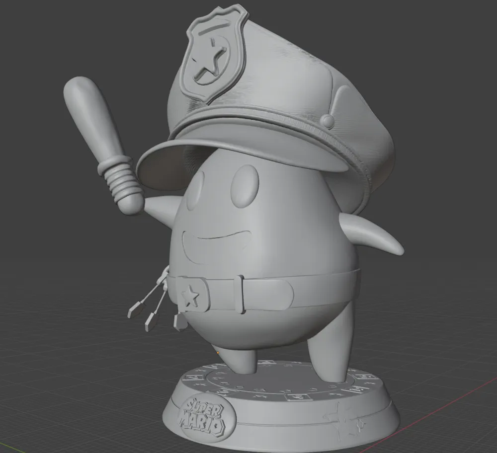 Mario Pollce Super Mario Police Lumas 2 Part Print - Free 3D Print Model - MakerWorld