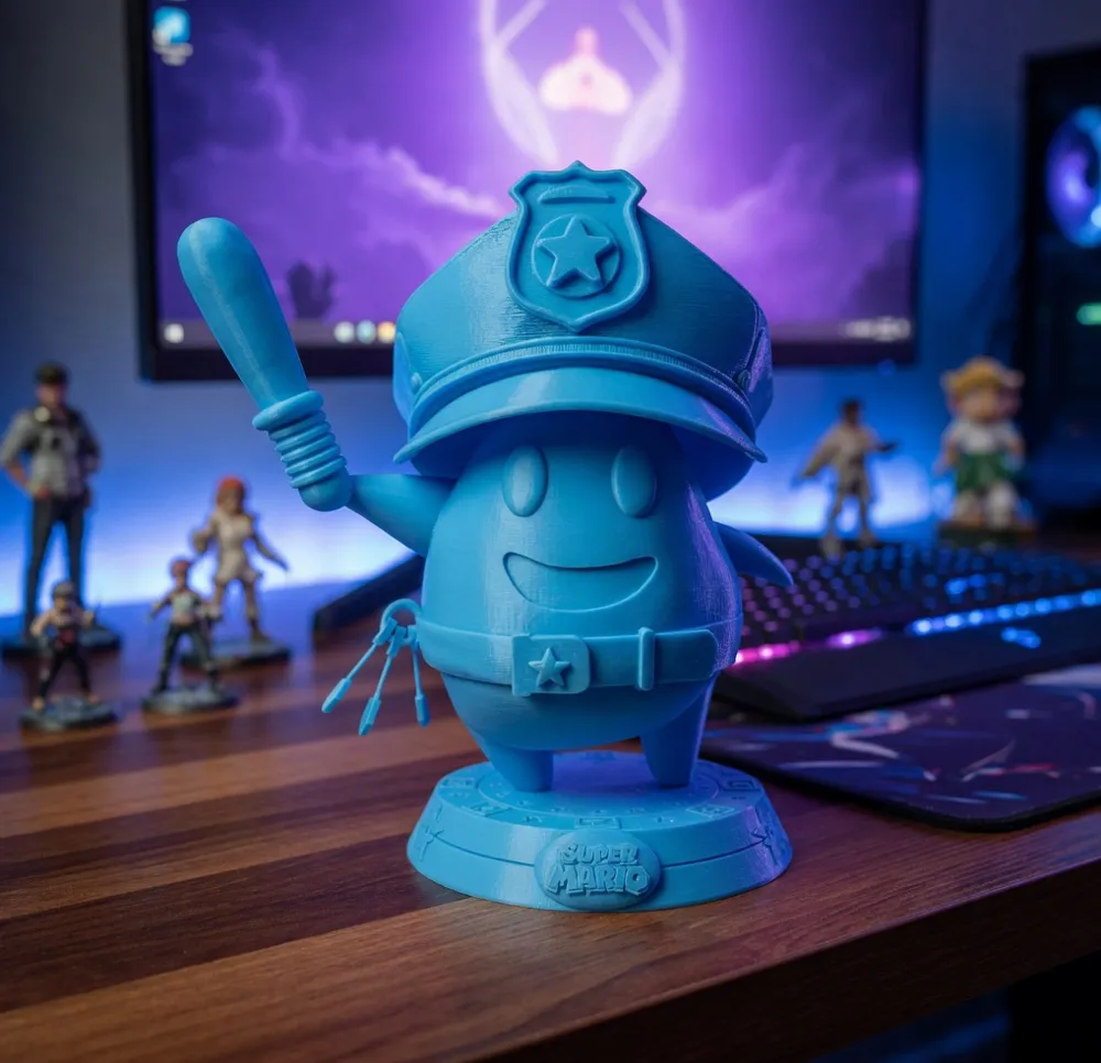 Mario Pollce Super Mario Police Lumas 2 Part Print - Free 3D Print Model - MakerWorld