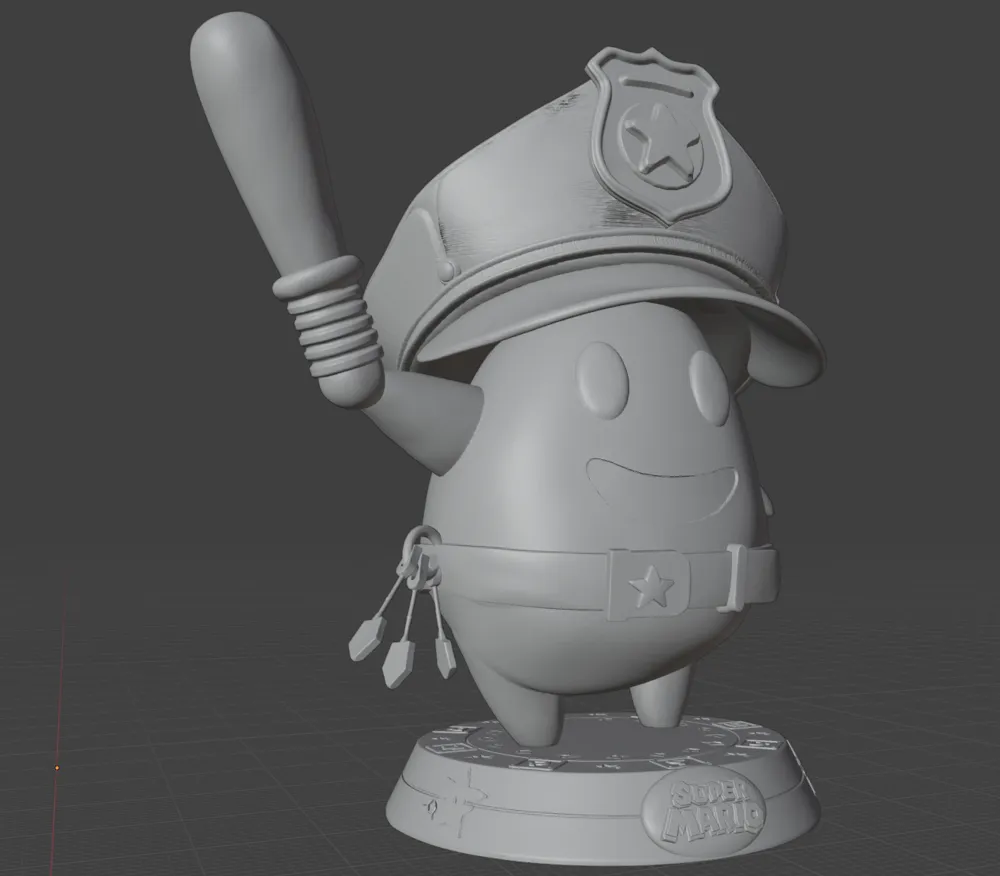 Mario Pollce Super Mario Police Lumas 2 Part Print - Free 3D Print Model - MakerWorld