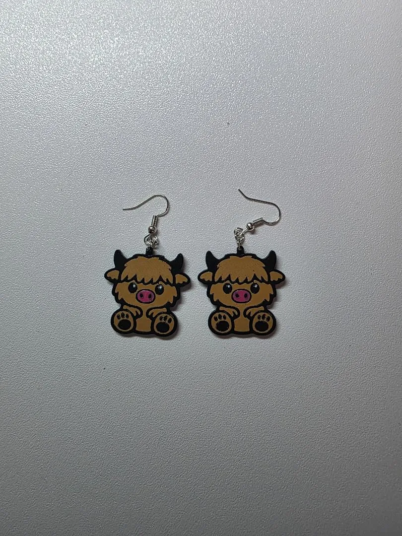 Highland Cow Earrings view 2