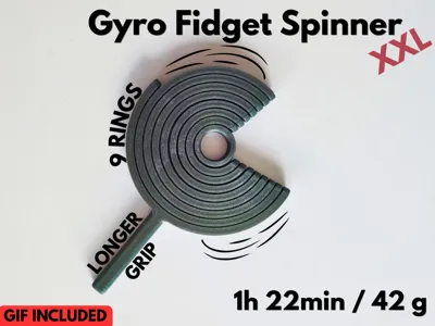 Gyro Fidget Spinner XXL (Print in Place)