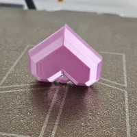 Porte-clés cœur low poly — photo 2