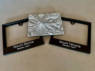 Mount Rainier/Tahoma Topography with Frame