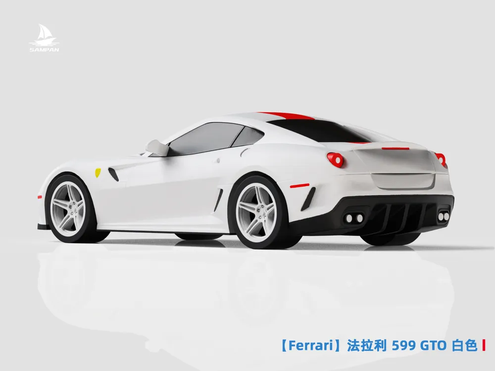 Ferrari] Ferrari 599 GTO White 1/43 Scale Multi-part Version by