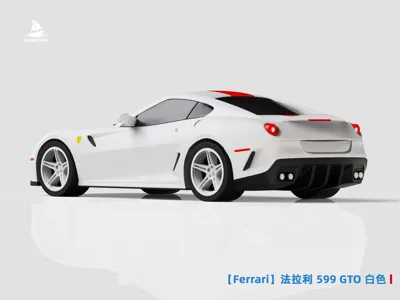 Ferrari] Ferrari 599 GTO White 1/43 Scale Multi-part Version by