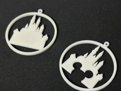 Disney castle ornament set