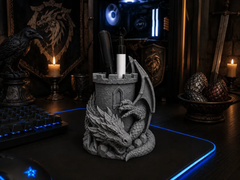 Dragon Keep Pen Fortress Pen Holder