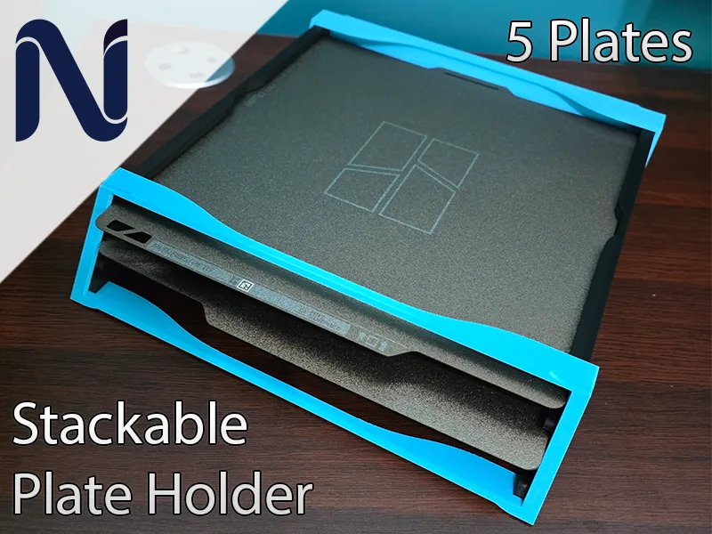 Stackable Build Plate Holder - 5 Slots
