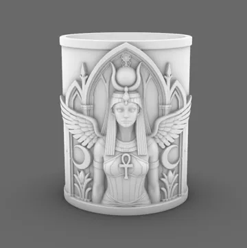 Organizador: Goth Egyptian Isis Ankh Brush & Pen Organizer — vista de referencia 5
