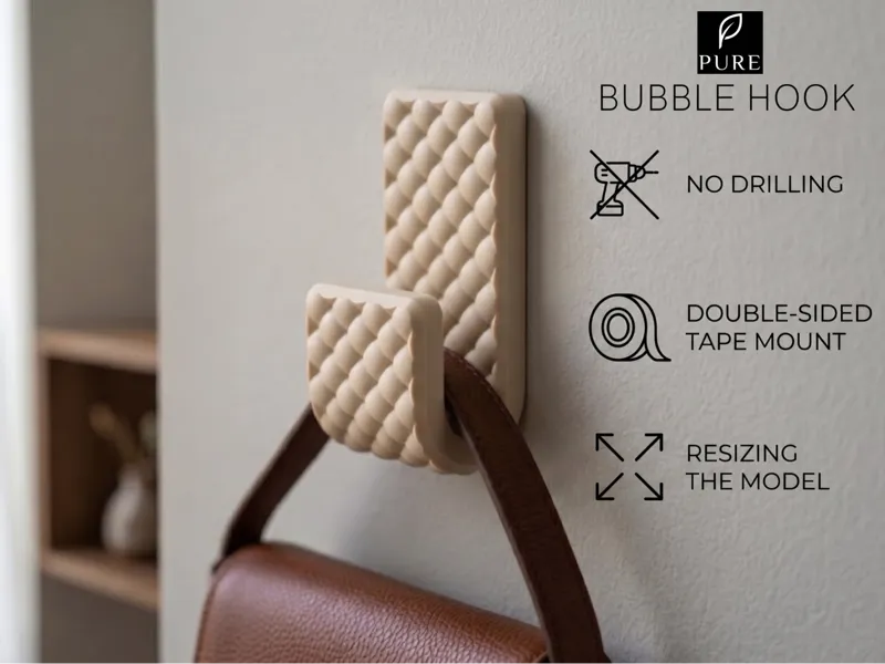 NEW Bubble Hook, no Drilling, Resizing