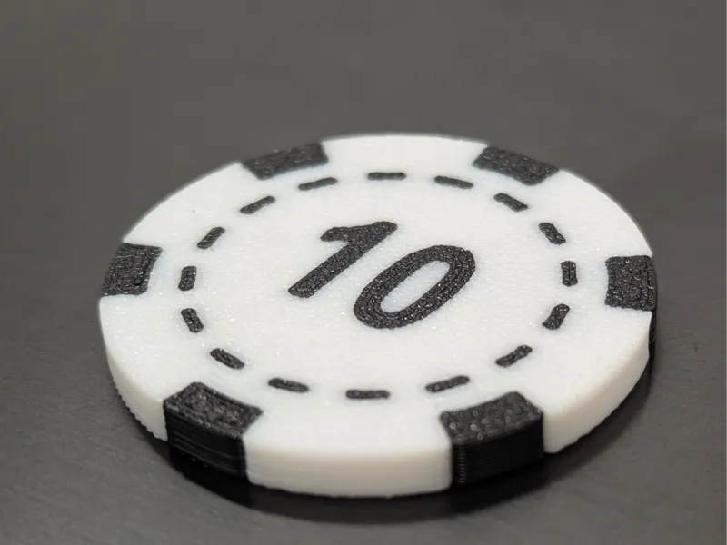 10 chip for poker game 39mm 