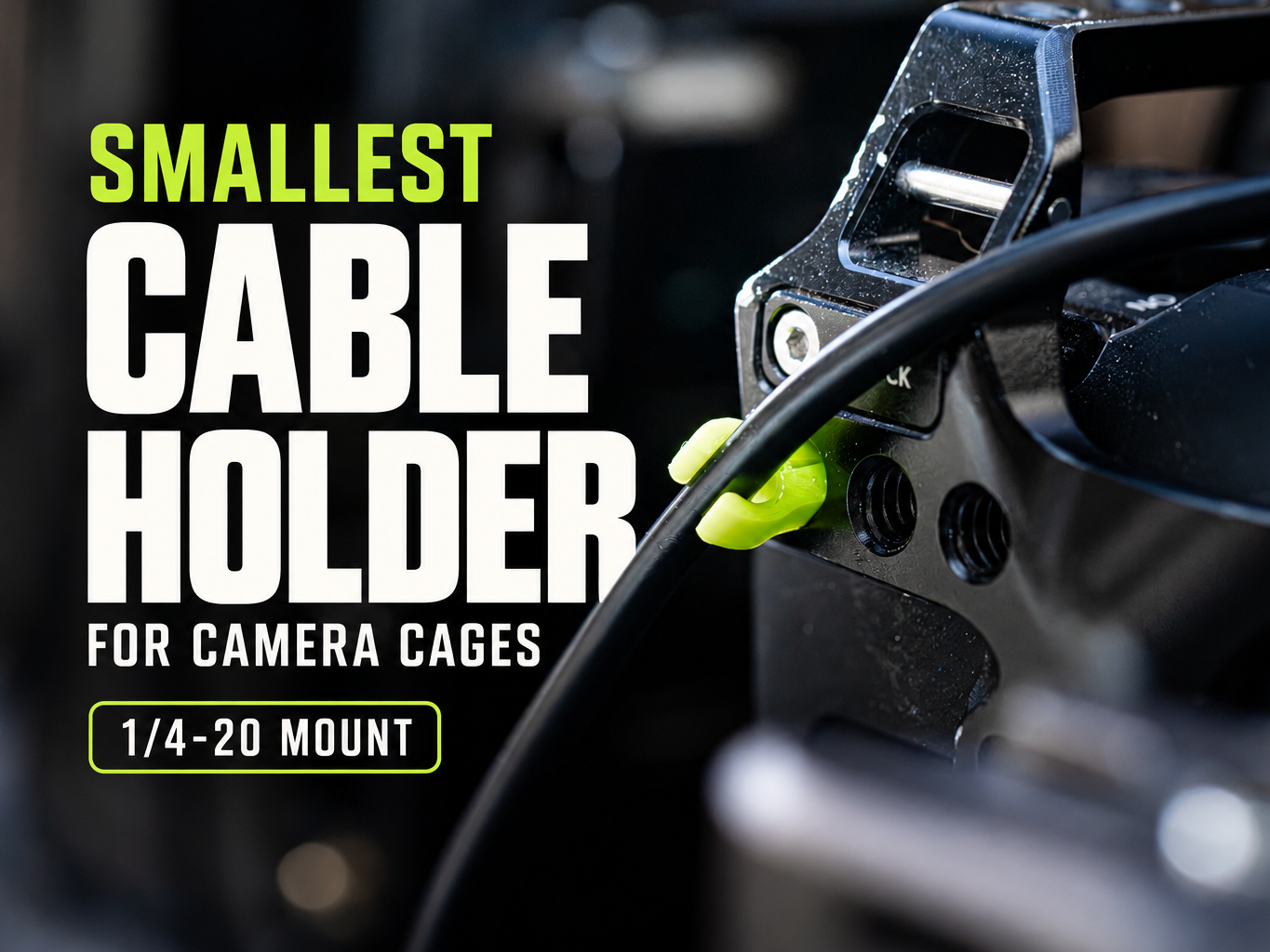 Tiny Camera Cage Cable Holder – 1/4-20 Mount PETG - 1