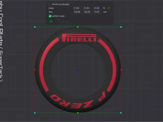 scaled tyre