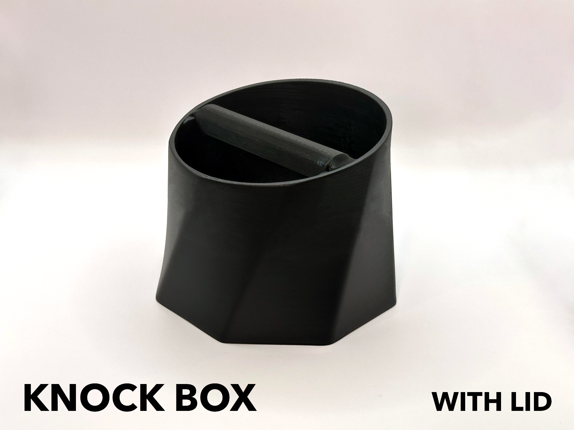 Knock Box with lid