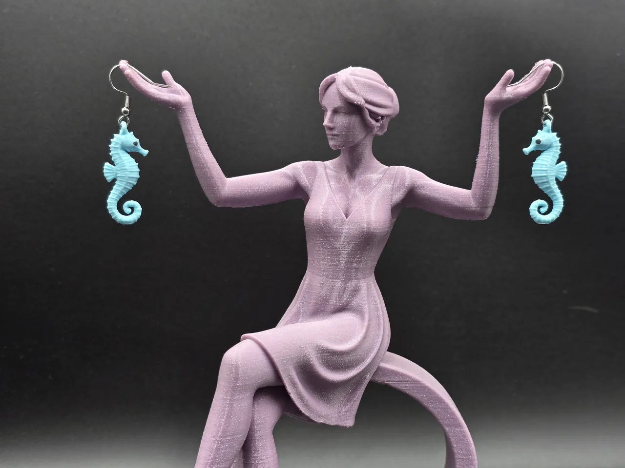 Seahorse Earrings - Cute Jewelry view 2