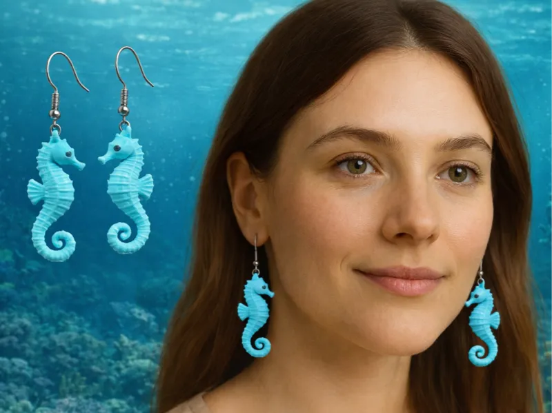 Seahorse Earrings - Cute Jewelry 