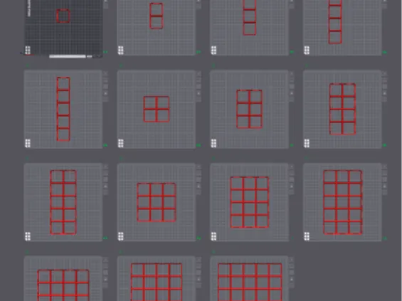 Assortiment de bases, bacs et couvercles Gridfinity