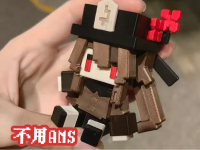 Hu Tao (Genshin Impact) Pixel Art Mini Figure no AMS