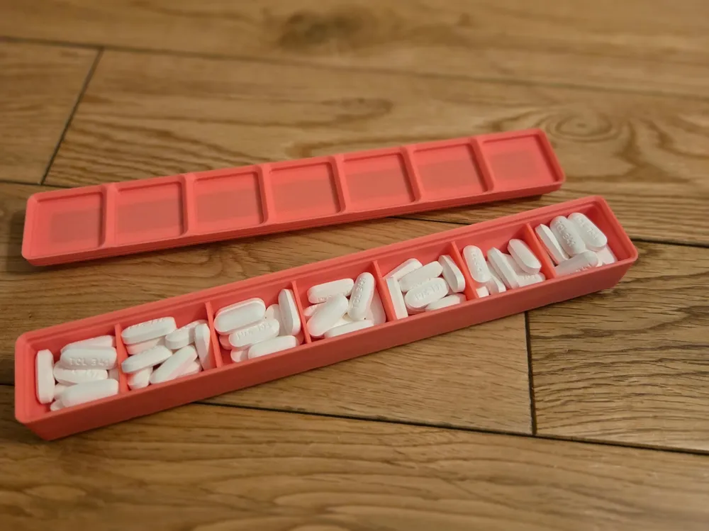 Monthly Travel Pillbox 30 mm Modular Gridfinity - Free 3D Print Model ...