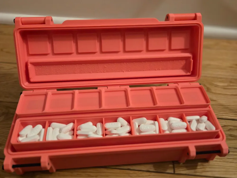 Monthly Travel Pillbox 30 mm Modular Gridfinity - Free 3D Print Model ...