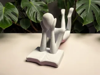 The Silent Reader - Minimalist Art Figurine