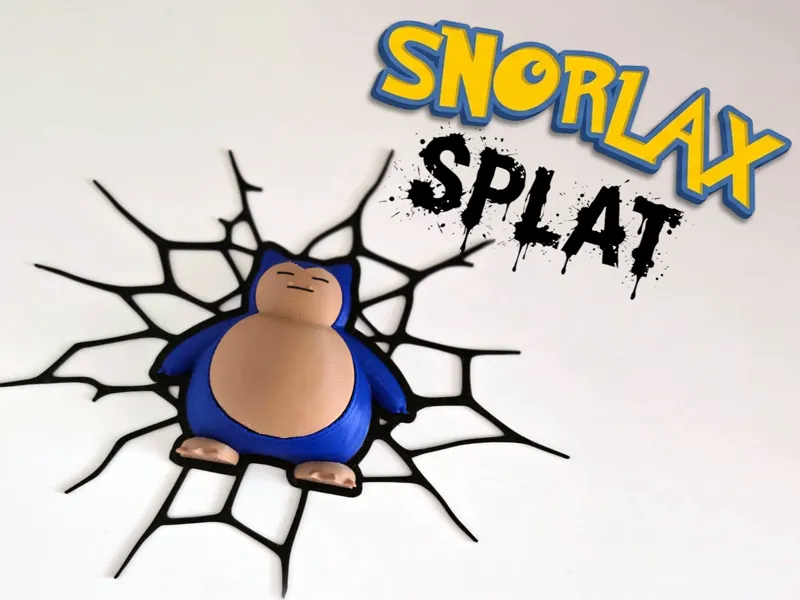 Snorlax Splat! (Front) - Fridge Magnet