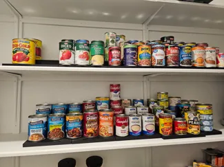 Tiered Canned Goods Shelves