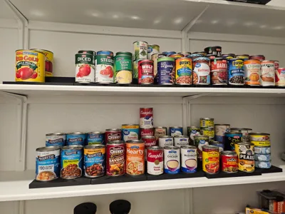 Tiered Canned Goods Shelves