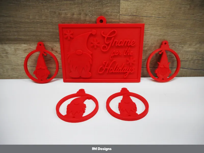 Christmas Gnome Ornaments Set