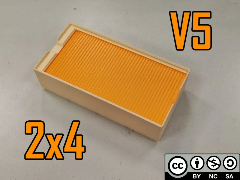 Gridfinity bin with shutter lid V5 - 2x4x5~12