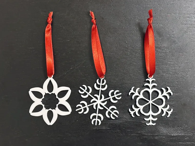 Banana Snow flake ornaments 