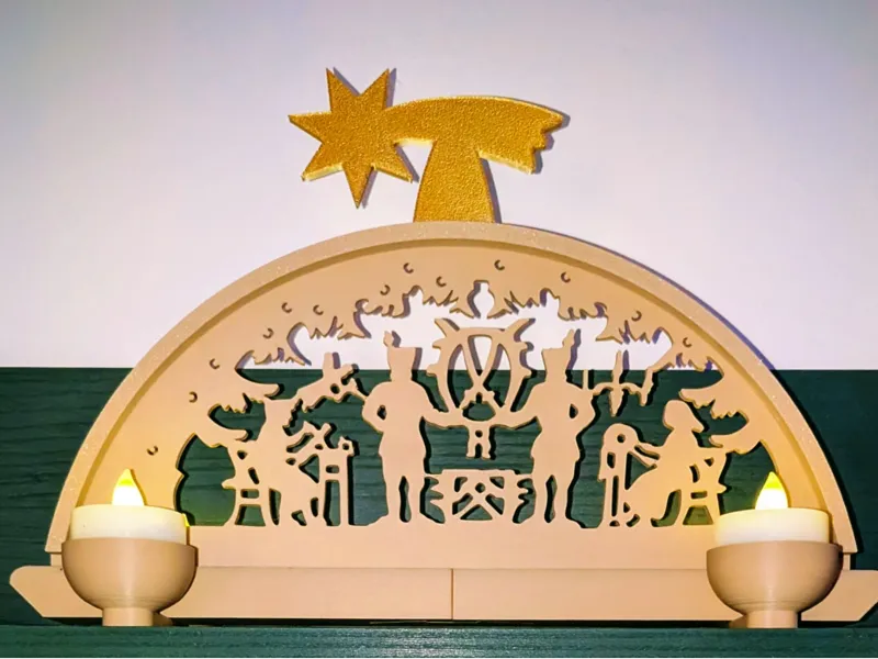Weihnachten Schwibbogen Deko Christmas candle arch